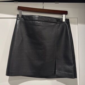 Aritzia Wilfred Patio Mini Skirt, Black Vegan Leather